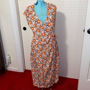 NWOT J. Crew | Viscose Floral Wrap Dress | Size XS -fg